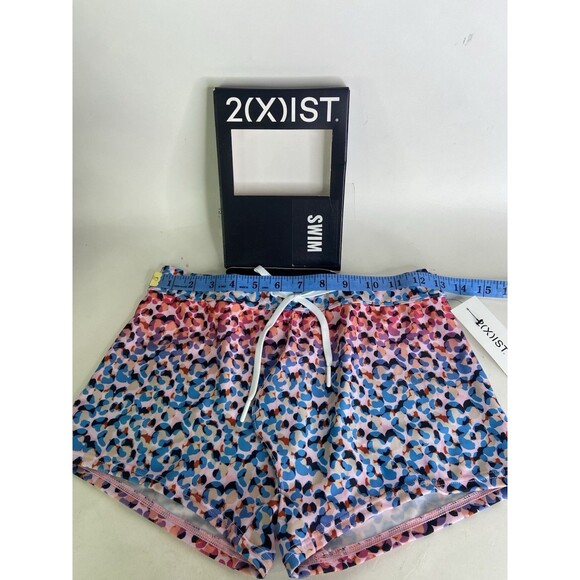 2XIST Essentials Cabo Swim Trunks Swimwear Bottoms Ombre Leopard Mens Size S - Picture 3 of 6